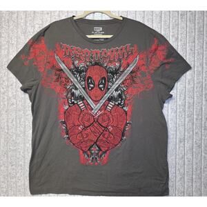 Deadpool Shirt Mens XL Black Graphic Mad Engine Marvel X-Men Avengers